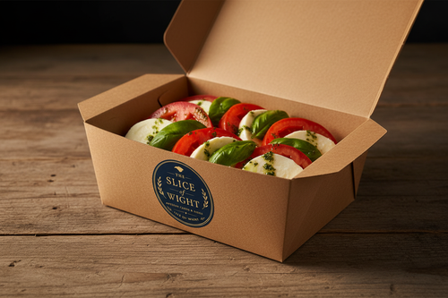 Full artisan box with caprese salad