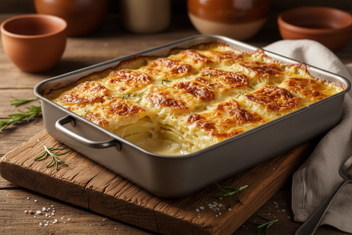 Tray of dauphinoise potatoes